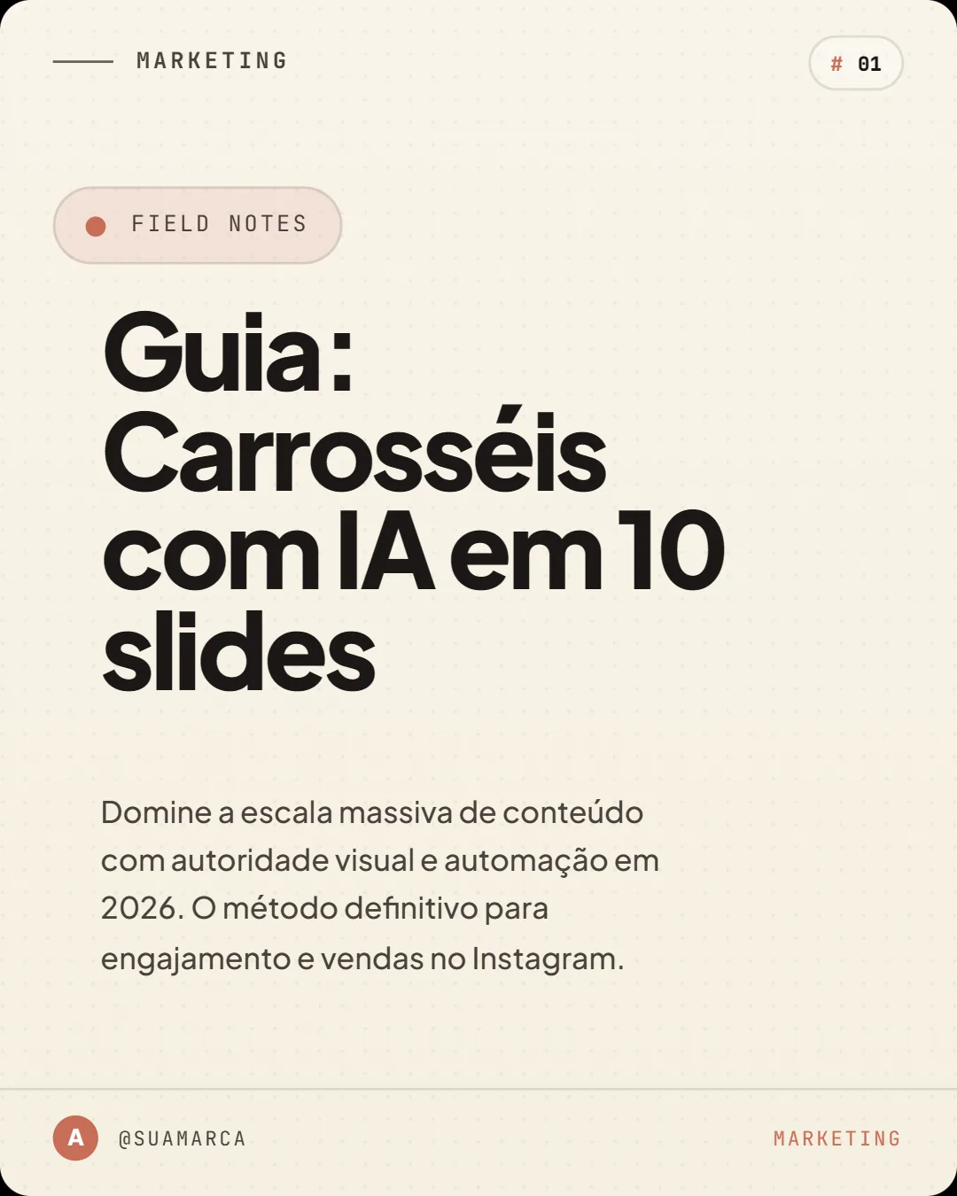 Capa do modelo Field notes