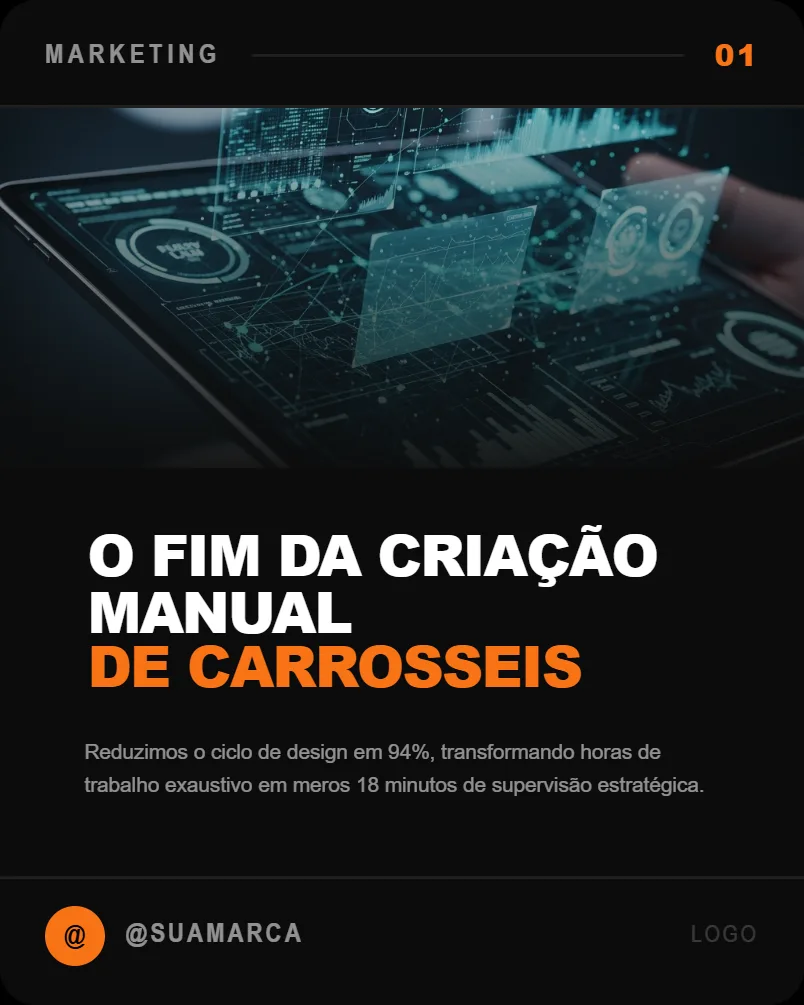 Exemplo de carrossel no design editorial